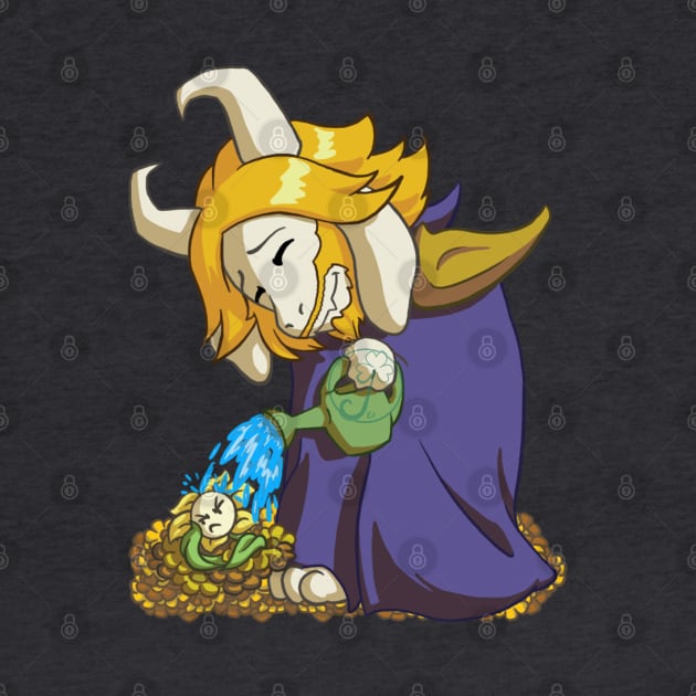 Asgore and Flowey by JuditangeloZK